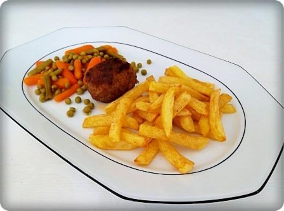 Selbstgemachte Pommes mit Gemüse und Mett-Frikadelle. - Rezept - Bild Nr. 17