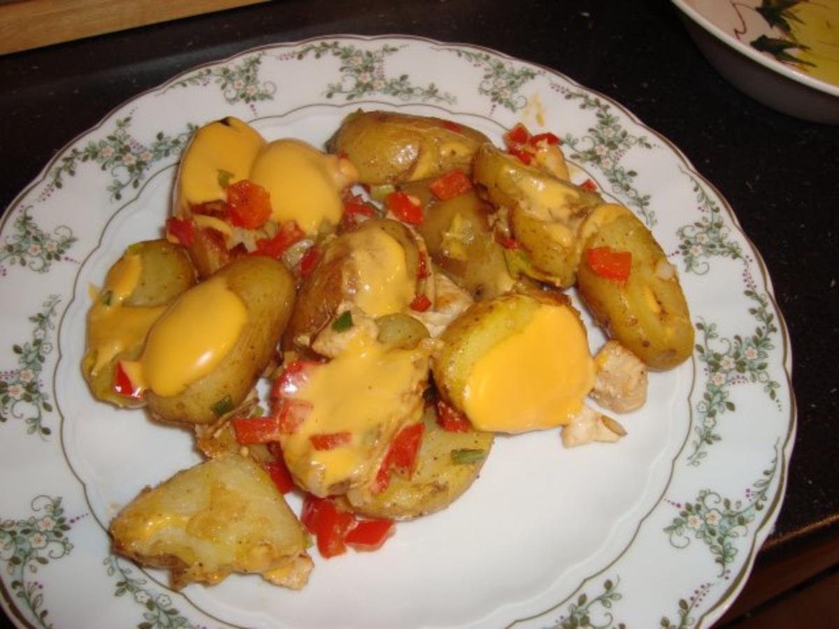 Kartoffelpfanne aus Resten des Kühlschrankes gezaubert.... der Urlaub ...