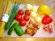 Reste-Pfanne mit Nudeln... - Rezept