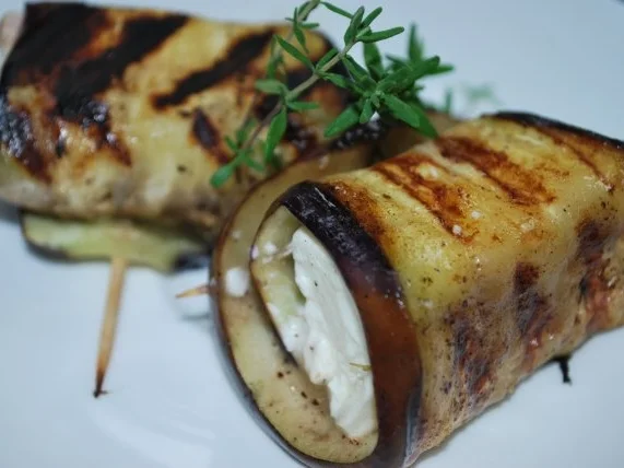 Auberginen-Feta-Röllchen vom Grill - Rezept - Bild Nr. 2