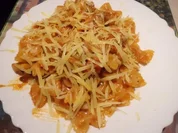 Pfannengericht: Hähnchen-Tomaten-Ragout mit Nudeln - Rezept