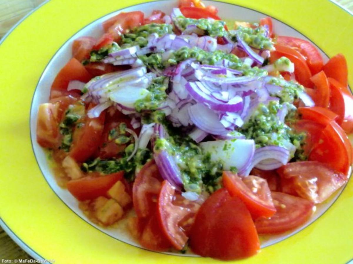 Tomatensalat mit Maracuja-Dressing - Rezept