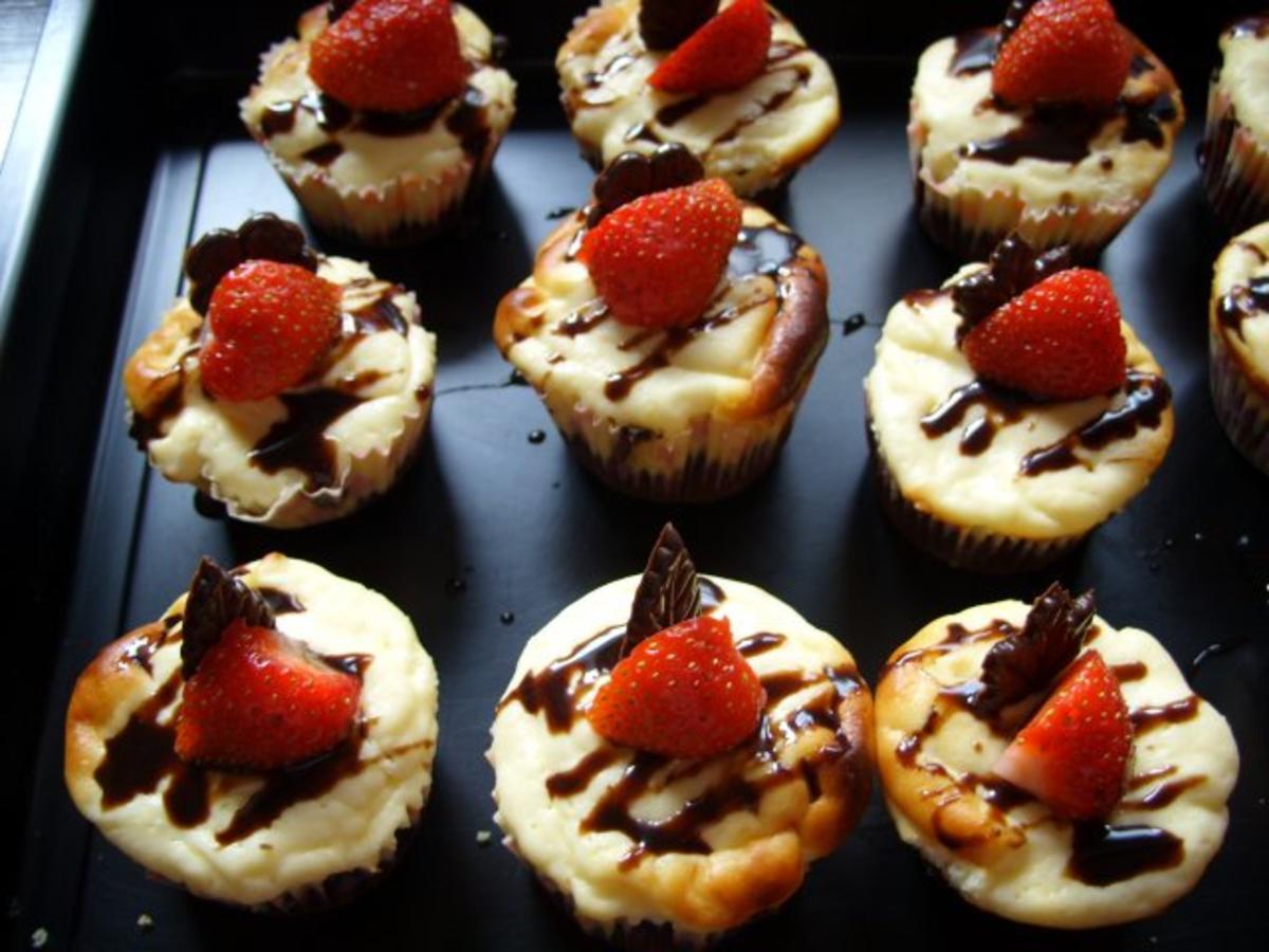 Kleine Kuchen: Brownie Cheesecakes - Rezept