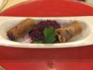 Rolle von Ente und Rotkraut im Brickteig - Rezept