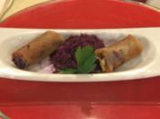 Rolle von Ente und Rotkraut im Brickteig - Rezept
