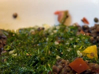 Bachsaibling an fruchtigem Linsensalat - Rezept - Bild Nr. 14