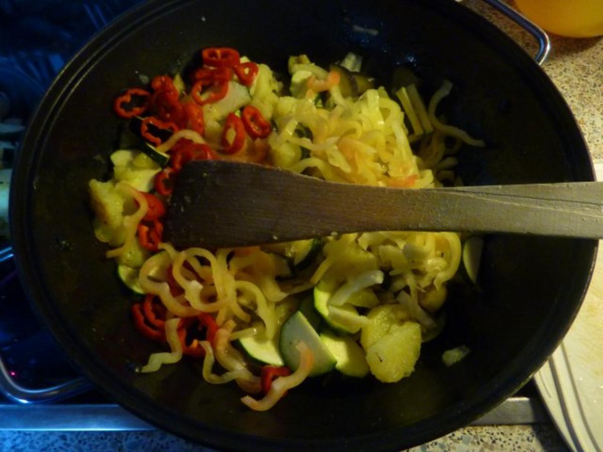 Vegetarisch: Tortilla mit Gemüse und Feta - Rezept - Bild Nr. 4