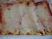 Käse - Schinken - Rollen mit Tomatensauce - Rezept