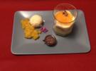 Duett von Kokos-Parfait mit Ananas-Chutney,Zitronencreme, Orangenfilets und Passionsfrucht - Rezept