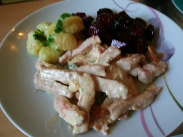 Rezept: Kasseler mit Rote Bete - Gemüse und Bohnen Bild Nr. 2 Kasseler mit Rote Bete - Gemüse und Bohnen - Rezept - Bild Nr. 2