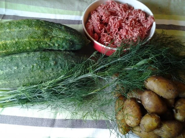 Gurken- Kartoffel- Suppe mit Fleischbällchen ( aus dem Ofen) - Rezept - Bild Nr. 2