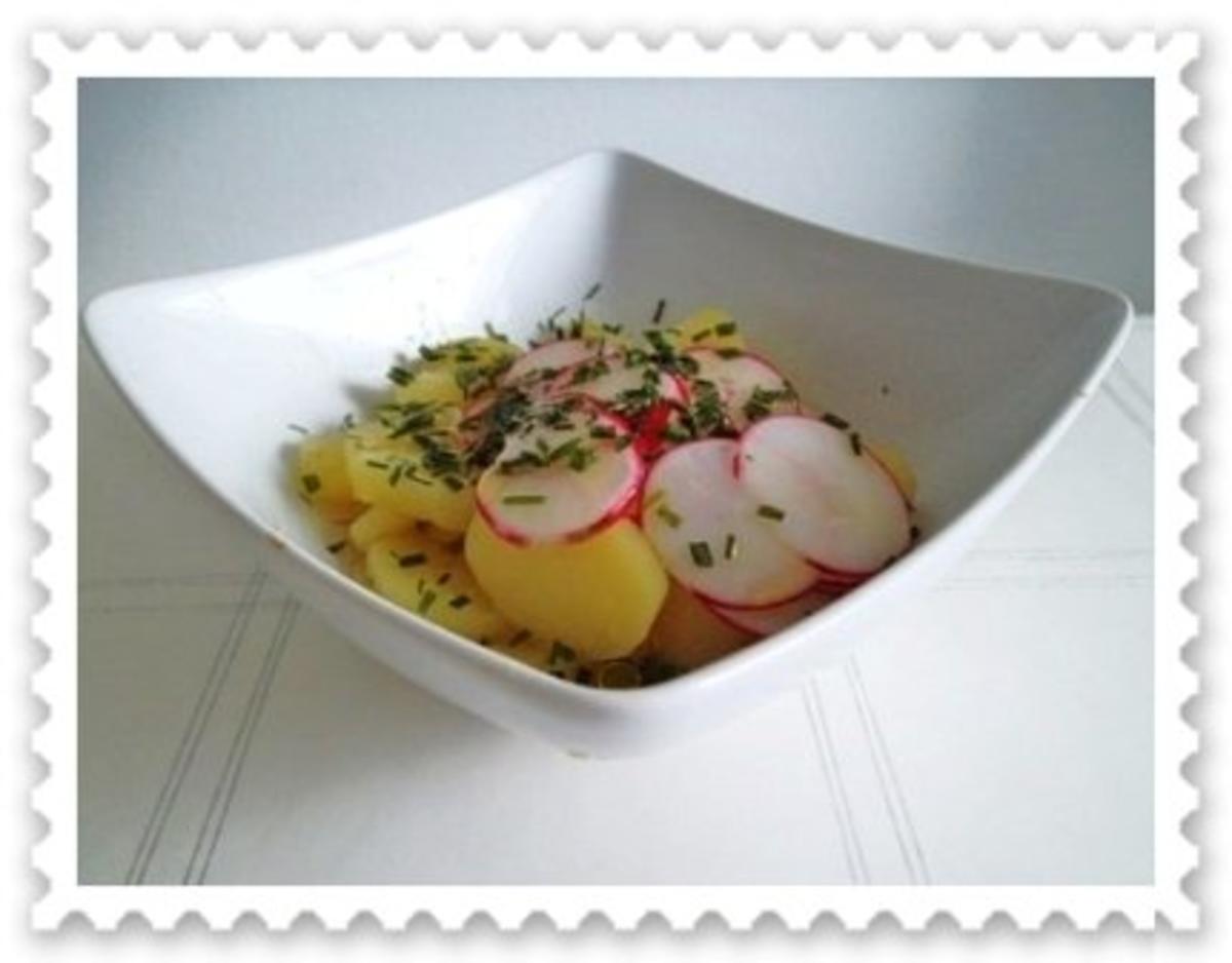 Saftiges Schweinekotelett  mit Kartoffel – Radieschen – Salat - Rezept - Bild Nr. 12