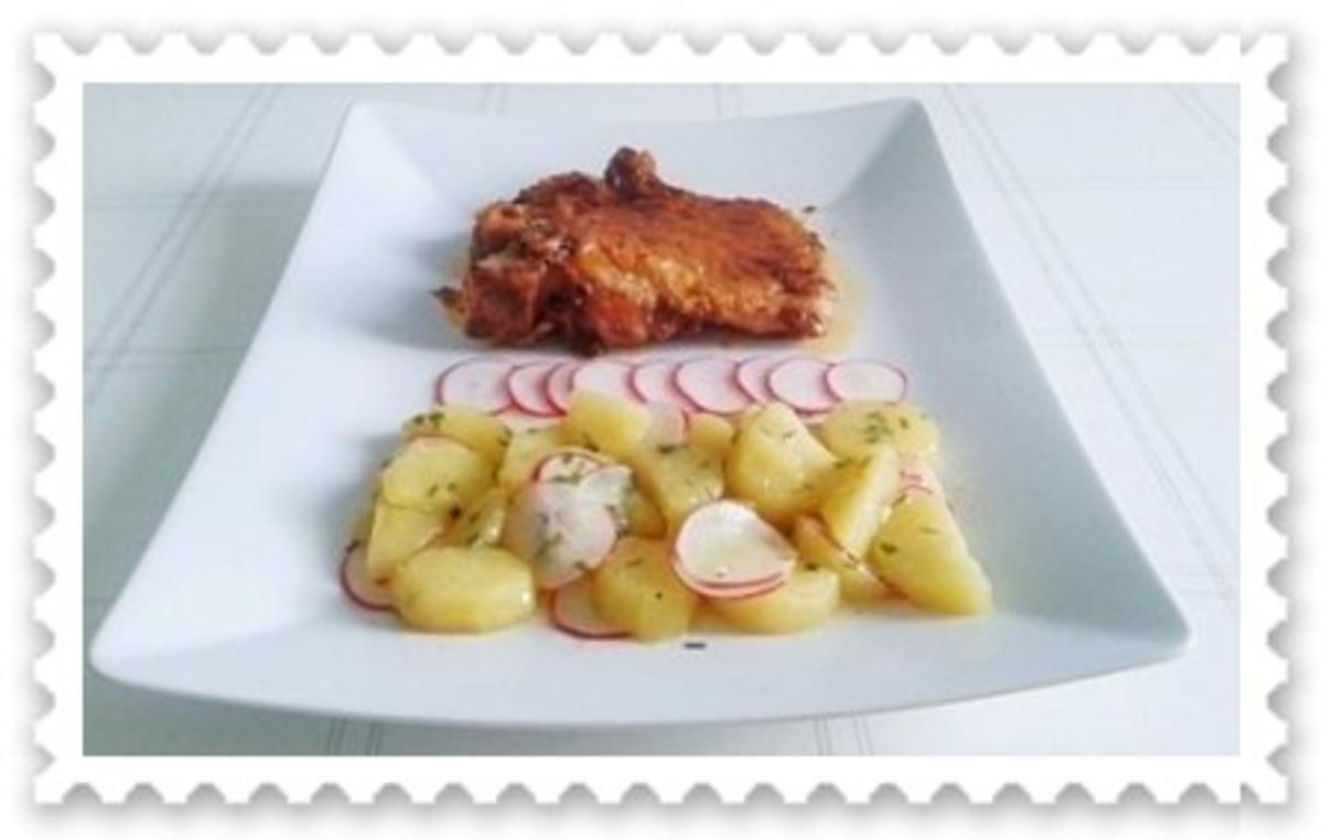 Saftiges Schweinekotelett  mit Kartoffel – Radieschen – Salat - Rezept - Bild Nr. 17