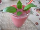 Dessert : Geeiste Erdbeer - Himbeermilch - Rezept