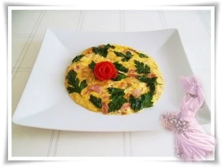 Sommeromelett mit viel  Petersilie - Rezept