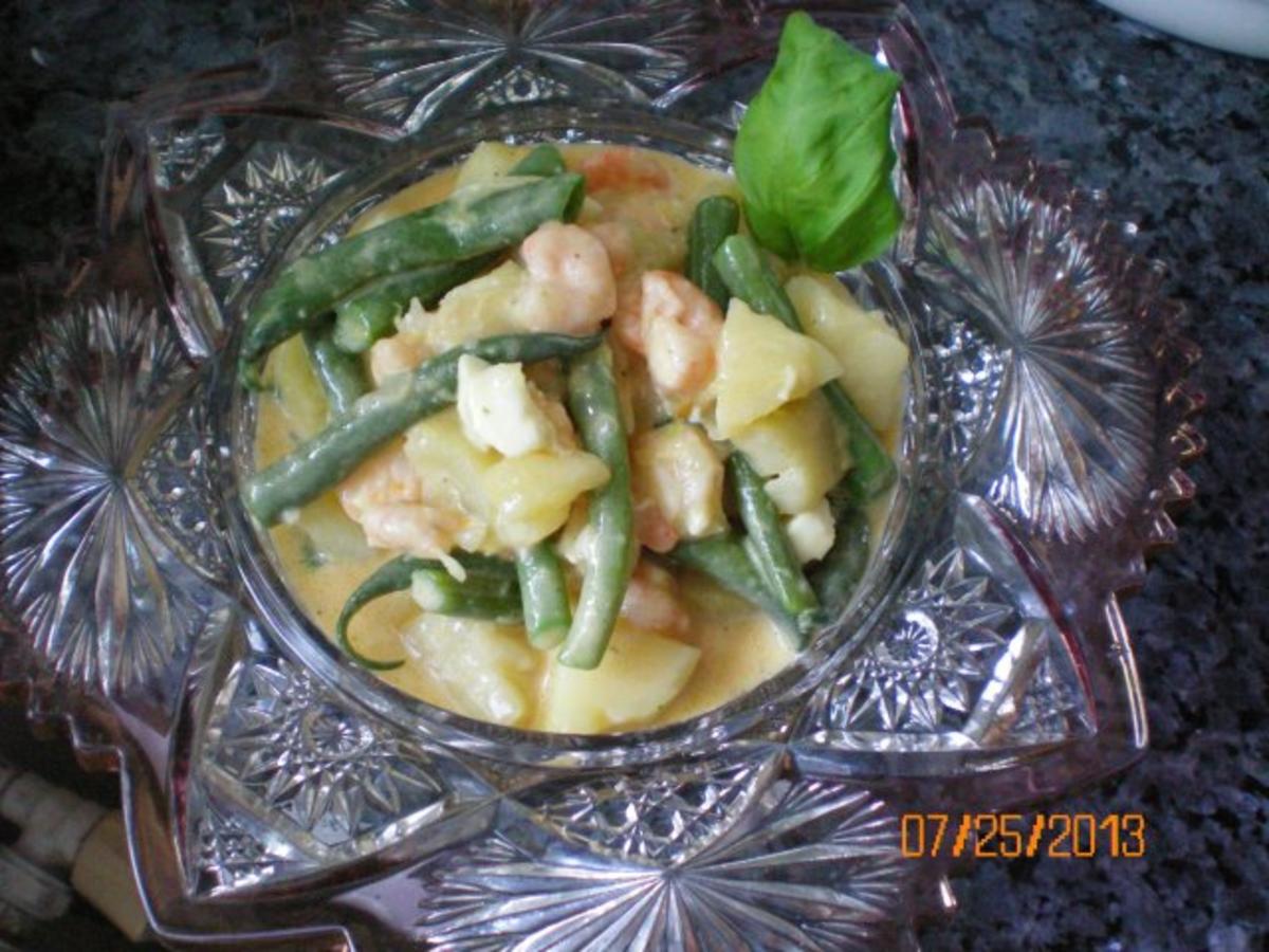 Salat: Kartoffelsalat mit Garnelen - Rezept