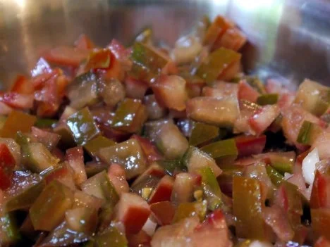 Rezept: Hähnchenbrust mit einer Salsa aus wilden Pfirsichen und Kumato-Tomaten Bild Nr. 5 Hähnchenbrust mit einer Salsa aus wilden Pfirsichen und Kumato-Tomaten - Rezept - Bild Nr. 5