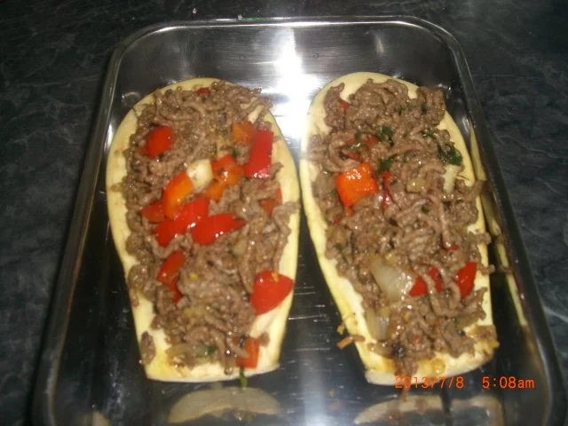 Rezept: Aubergine fein gefüllt Bild Nr. 5 Aubergine fein gefüllt - Rezept - Bild Nr. 5