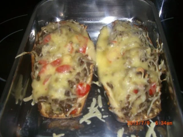 Rezept: Aubergine fein gefüllt Aubergine fein gefüllt - Rezept