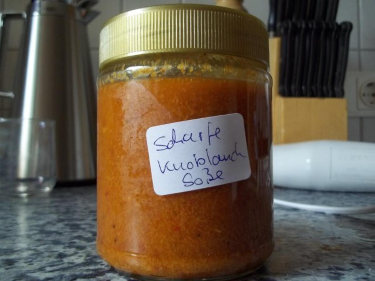 scharfe Knoblauchsoße frisch gehext - Rezept