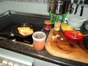 Huehnerfilet mit Mango/Paprika - Rezept