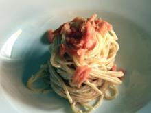 Spaghetti in Frischkäse mit Zitrone & Räucherlachs - Rezept