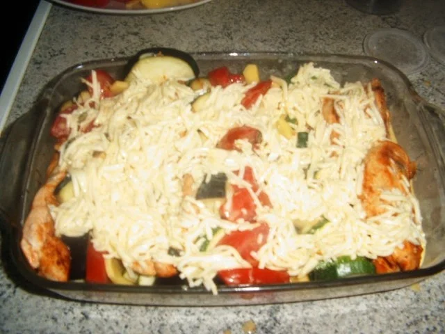 Rezept: Hähnchen-Gemüseauflauf Bild Nr. 9 Hähnchen-Gemüseauflauf - Rezept - Bild Nr. 9