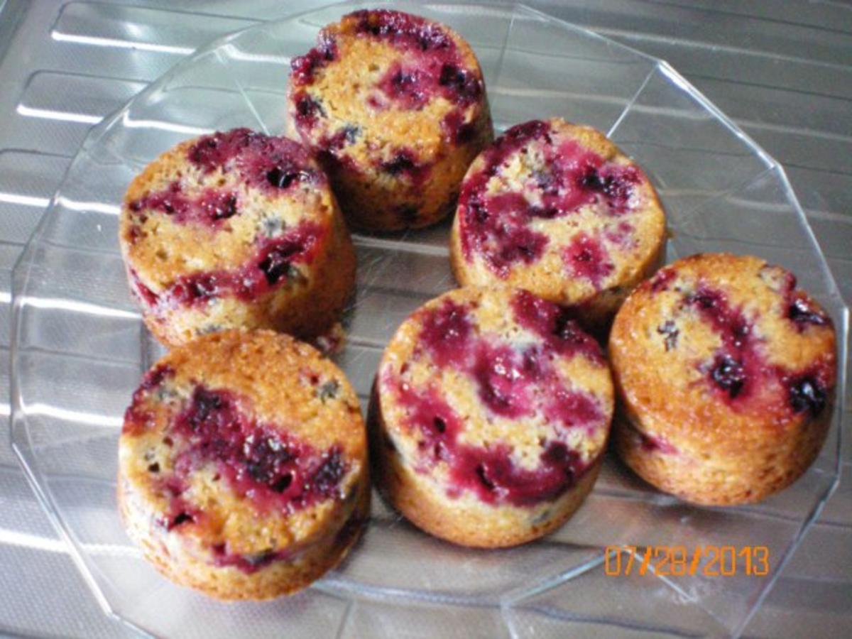 Muffins mit schwarzen Johannisbeeren - Rezept