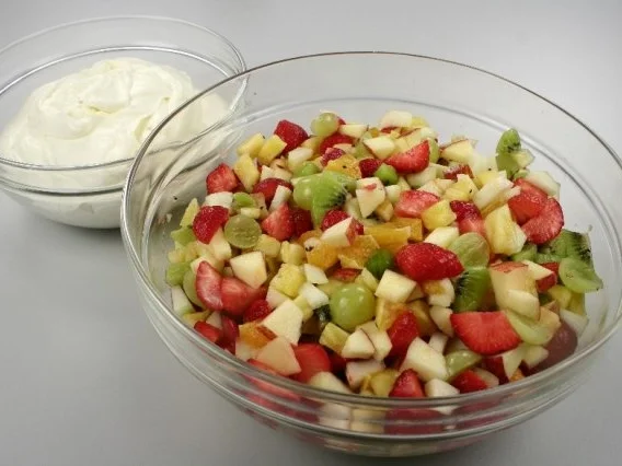 Rezept: Obstsalat mit Vanillecreme Obstsalat mit Vanillecreme - Rezept