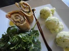 fruchtige Puten Rouladen an Rucola Püree - Rezept
