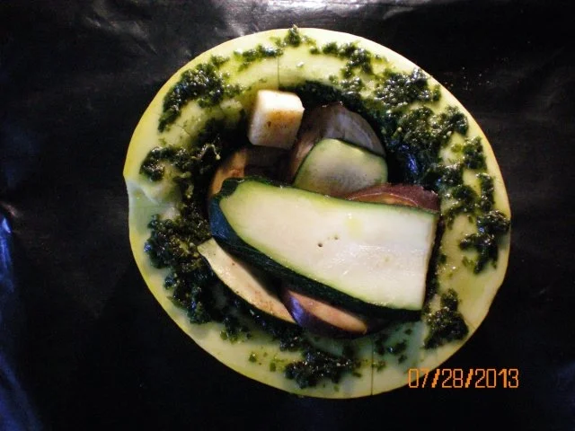 Rezept: Gebackener und gefüllter Kürbis Bild Nr. 3 Gebackener und gefüllter Kürbis - Rezept - Bild Nr. 3