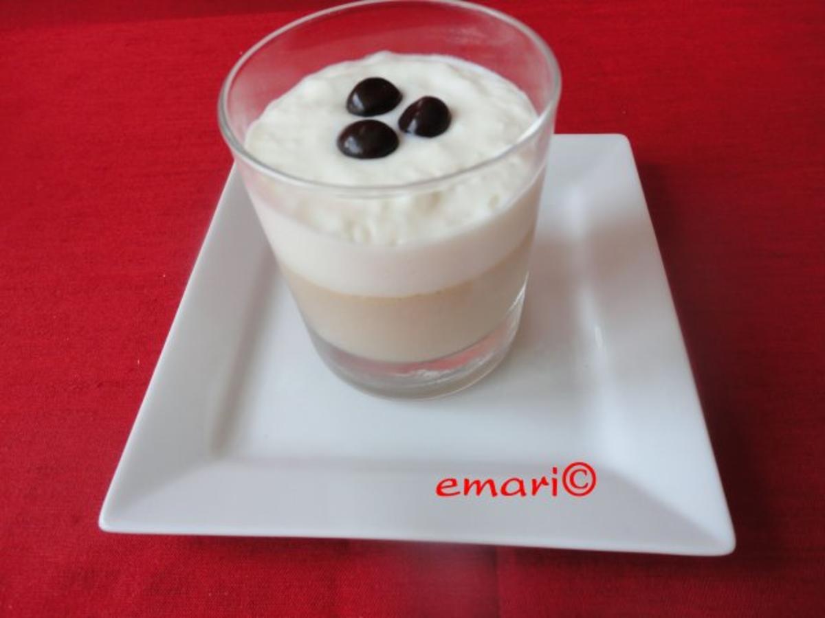 Bilder für Baileys Dessert mit Wodka Creme Häubchen - Rezept