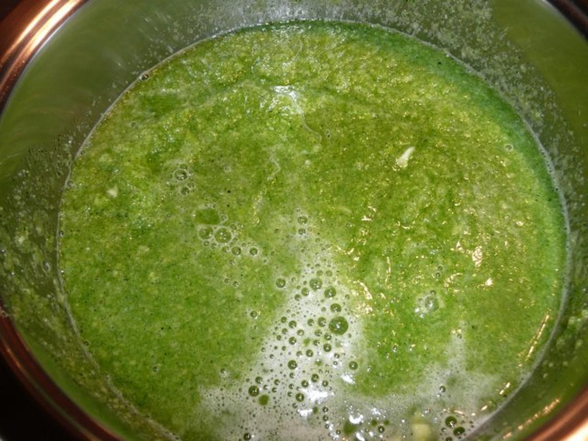 Menü : Zucchinisuppe,Schnitzel gefüllt an Ebly & Gemüse. - Rezept - Bild Nr. 4