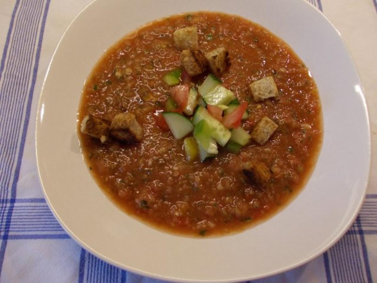 Gazpacho kalte spanische Gemüsesuppe