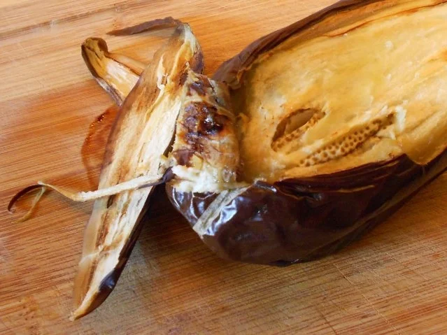 Gebackene Aubergine mit Petersilien-Knoblauch-Öl und Schafskäse - Rezept - Bild Nr. 4