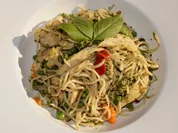 Gebratene Nudeln mit "Asia-Pesto" - Rezept