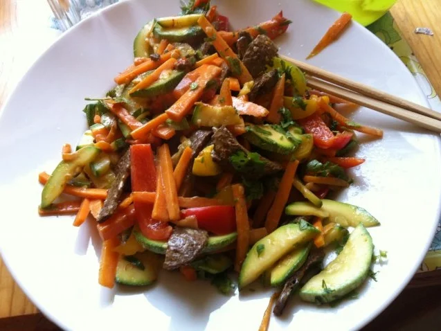 Rezept: Pfannengemüse in Erdnuss-Sauce, creamy and spicy! Pfannengemüse in Erdnuss-Sauce, creamy and spicy! - Rezept