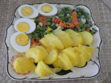 Fleischlos : Eier in Petersiliengemüse mit Pellkartoffeln - Rezept