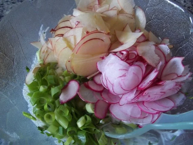 Radieschen-Apfel-Salat mit Joghurt-Dressing - Rezept - Bild Nr. 5