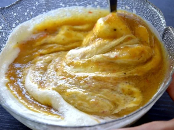 Rezept: Mango-Chili-Eis an Sesam-Jakobsmuscheln Bild Nr. 5 Mango-Chili-Eis an Sesam-Jakobsmuscheln - Rezept - Bild Nr. 5