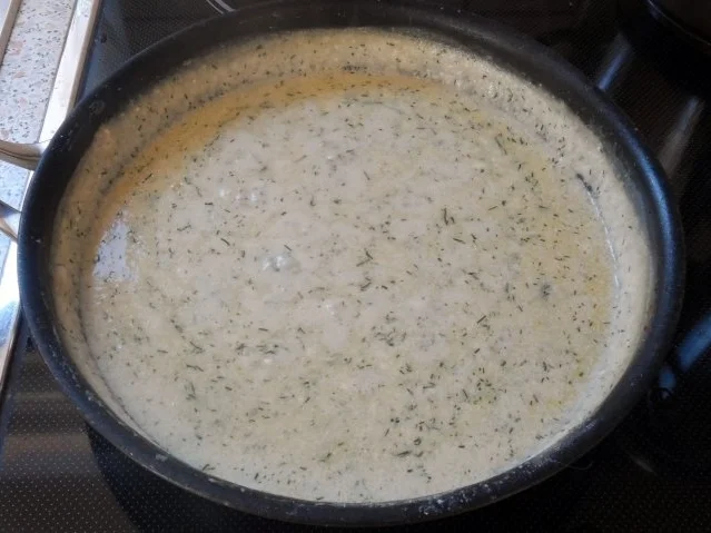 Gratinierte Conchiglie mit Forellen-Ruccola-Füllung in Meerrettich-Limetten-Sosse - Rezept - Bild Nr. 7