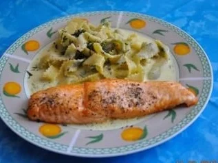 Rezept: Kochen: Lachs mit Estragon-Senf-Sosse Kochen: Lachs mit Estragon-Senf-Sosse - Rezept