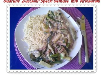 Gemüse: Zucchini-Speck-Gemüse mit Kritharaki - Rezept - Bild Nr. 17
