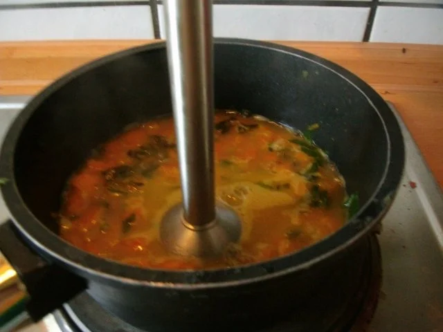 Rezept: Nudeln mit Möhrensauce und Knoblauch - Garnelen Bild Nr. 9 Nudeln mit Möhrensauce und Knoblauch - Garnelen - Rezept - Bild Nr. 9