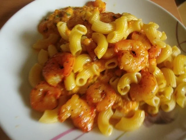 Rezept: Nudeln mit Möhrensauce und Knoblauch - Garnelen Bild Nr. 12 Nudeln mit Möhrensauce und Knoblauch - Garnelen - Rezept - Bild Nr. 12