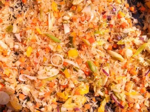 Rind, Schwein & Paprika geschnetzeltes mit Gemüsereis - Rezept - Bild Nr. 10