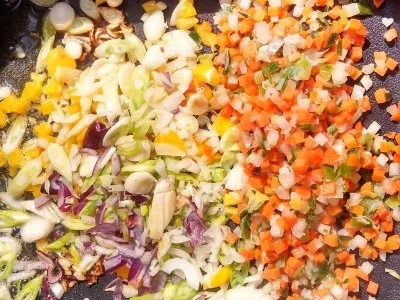 Rind, Schwein & Paprika geschnetzeltes mit Gemüsereis - Rezept - Bild Nr. 9