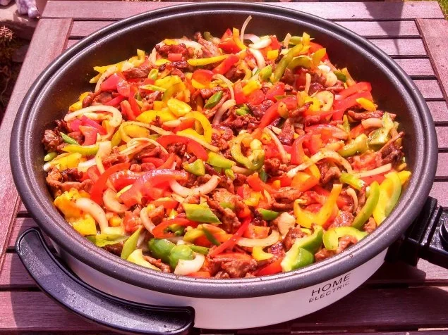 Rind, Schwein & Paprika geschnetzeltes mit Gemüsereis - Rezept - Bild Nr. 7