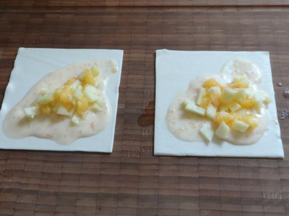 Blätterteig: Nekatarinen-Apfeltaschen mit Zitronen-Vanille-Creme - Rezept - Bild Nr. 5