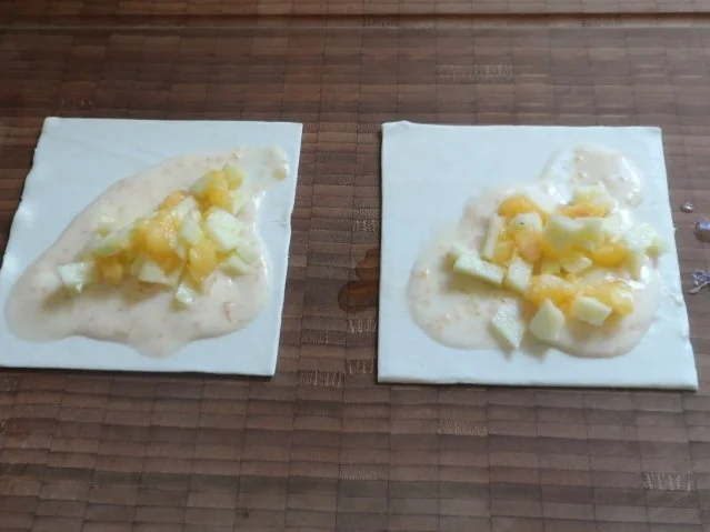 Blätterteig: Nekatarinen-Apfeltaschen mit Zitronen-Vanille-Creme - Rezept - Bild Nr. 5